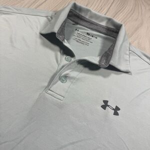 Under Armour Playoff Polo Men’s M Mint Green Performance Stretch Golf Preppy